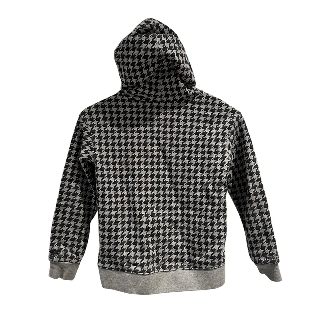 Adidas x‎ IVY PARK Houndstooth Print Hooded Sweatshirt Size 9-10 Black White